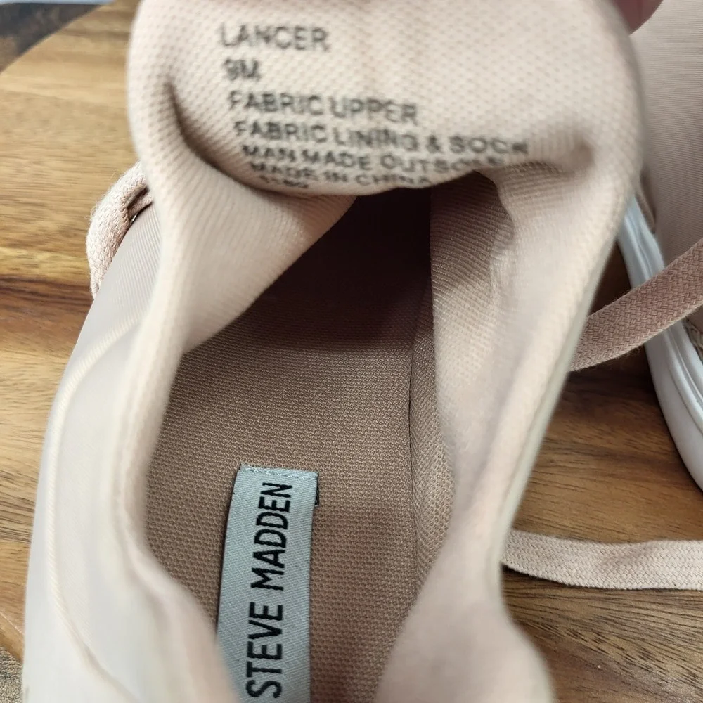 Steve Madden Lancer Sneakers Womens 9 Blush Pink Slip On Casual Shoes * - Picture 11 of 13